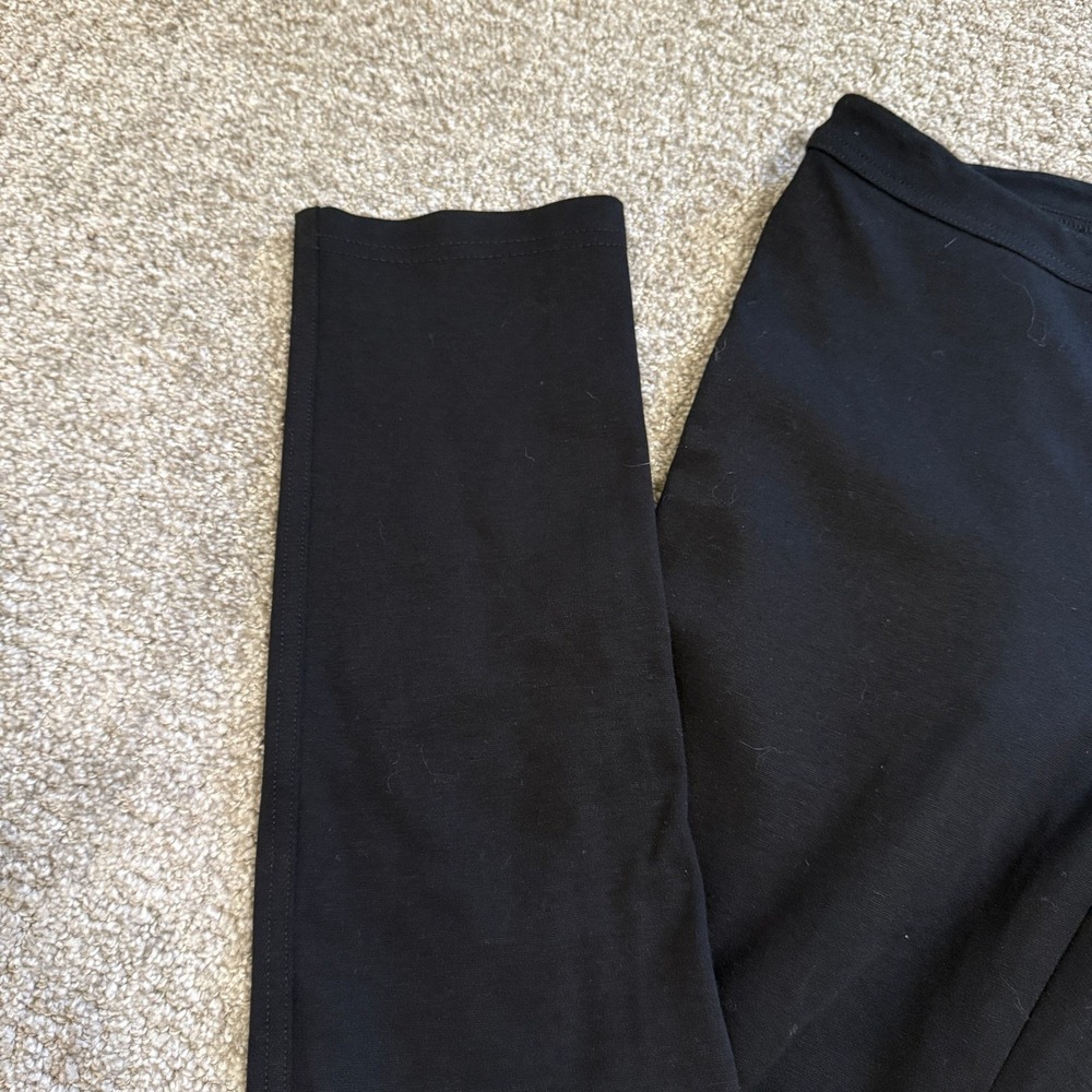 Alice + Olivia Black Ponte Legging Women's Size 4 Zip Front USA Made 90s - Picture 4 of 11